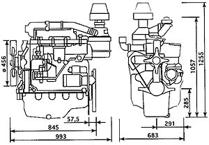 Чертеж Двигатель Д-243