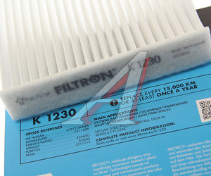 Изображение 3, K1230 Фильтр воздушный салона NISSAN Juke RENAULT Fluence FILTRON
