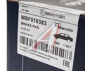 Изображение 3, MBF015383 Колодки тормозные AUDI A4, A5 (08-) передние (4шт.) MANDO