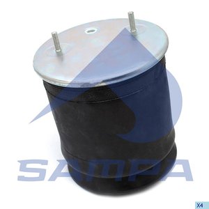 Изображение 2, SP554022-KP06 Пневморессора SAF (пластиковый стакан) (4 отв., 2 шп. M12 смещены, 1 отв. M22х1.5мм) SAMPA