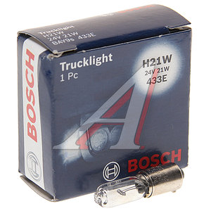 Изображение 1, 1987302533 Лампа 24V H21W BAY9s Trucklight BOSCH