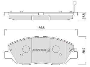 Изображение 1, FPH23 Колодки тормозные HYUNDAI Genesis (07-) передние (4шт.) FRIXA