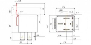 Изображение 6, 752.3777-10АТ Реле электромагнитное 12V 4-х контактное 30А замык.с кронштейном и резистором АВТОТРЕЙД