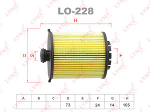 Изображение 2, LO228 Фильтр масляный VOLVO V90 (16-), XC70 (13-16), XC60 (12-17) LYNX