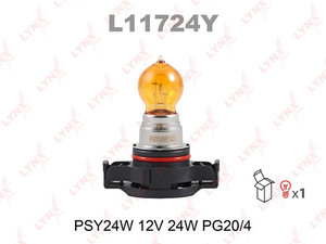 Изображение 1, L11724Y Лампа 12V PSY24W PG20-4 LYNX