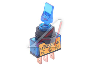 Изображение 1, ПП-405-С Выключатель тумблер 2-х позиционный 3-х контактный синий с подсветкой