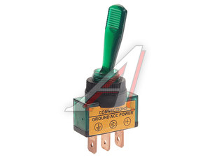 Изображение 1, ПП-405З Выключатель тумблер 2-х позиционный 3-х контактный зеленый с подсветкой