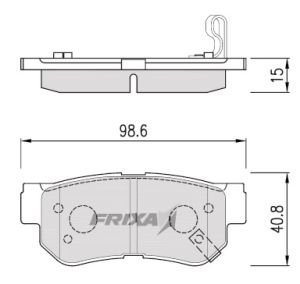 Изображение 1, FPHXGR Колодки тормозные HYUNDAI Sonata 5, Getz, Tucson (04-) KIA Sportage (04-) задние (4шт.) FRIXA