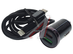 Изображение 1, Z44 black Устройство зарядное в прикуриватель 1USB 12V кабель iPhone (5-) HOCO
