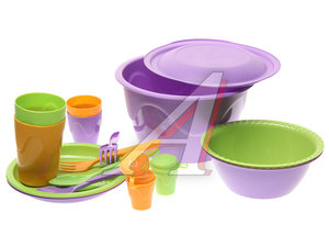 Изображение 1, PF-CWS-PS04 Набор посуды туристический 16 предмет на 2 персоны СЛЕДОПЫТ