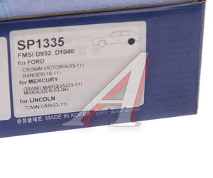 Изображение 4, SP1335 Колодки тормозные FORD Crown Victoria задние (4шт.) SANGSIN
