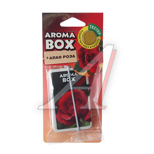 Изображение 1, B-6 Ароматизатор подвесной картон высококапиллярный (роза алая) Aroma Box FOUETTE