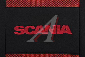 Изображение 2, SCANIA 4 Чр-Кр Авточехлы SCANIA 4 series жаккард черно-красные комплект АВТОРЕАЛ