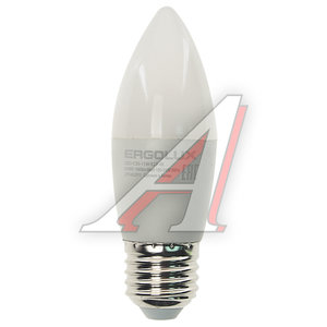 Изображение 1, LED-C35-11W-E27-4K Лампа светодиодная E27 C35 11W (95W) 220V теплый ERGOLUX