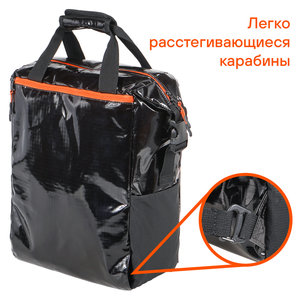 Изображение 8, ADCB011 Сумка изотермическая-рюкзак 19л 31х39х16см черно-оранжевая AIRLINE