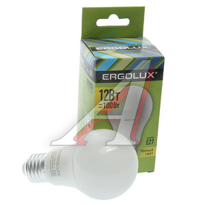 Изображение 1, EL-LED-A60-12W-E27-3K Лампа светодиодная E27 A60 12W (100W) 220V теплый ERGOLUX