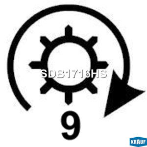 Изображение 3, SDB1716HS Привод стартера OPEL Astra B (88-) (бендикс) KRAUF