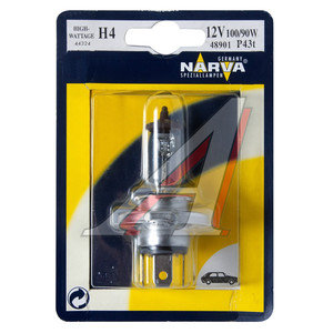 Изображение 1, 489014000 Лампа 12V H4 100/90W P43t-38 блистер (1шт.) Rallye NARVA