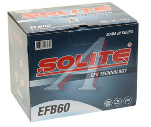 Изображение 3, 6СТ60(0) Аккумулятор SOLITE EFB 60А/ч обратная полярность