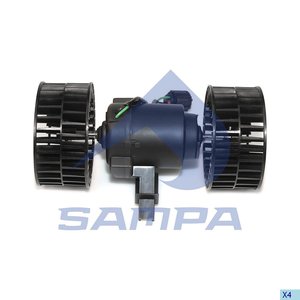Изображение 2, 042.206 Мотор отопителя SCANIA 4 series (95-) в сборе с крыльчаткой SAMPA
