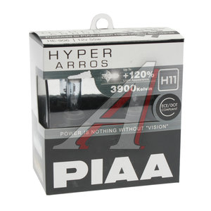 Изображение 1, HE-906-H11 Лампа 12V H11 55W +120% бокс (2шт.) Hyper Arros PIAA