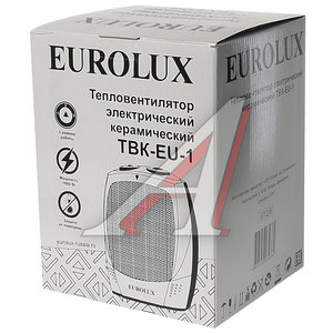 Изображение 5, 67/2/6 Тепловентилятор бытовой 1.80кВт (18кв.м) настольный белый EUROLUX