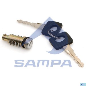 Изображение 2, 204.121 Личинка КАМАЗ-5490 MERCEDES Atego, Actros, Sprinter VW LT замка двери передней с ключом SAMPA