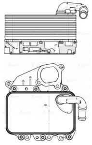 Изображение 4, LOC1839 Радиатор масляный AUDI A4, A6 в сборе LUZAR