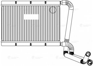 Изображение 6, LRH0128 Радиатор отопителя ЛАДА 4х4 FL (19-) алюминиевый с кондиционером LUZAR