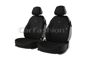 Изображение 1, 21020 Авточехлы (майка) на передние сиденья полиэстер черные (4 предм.) Bingo Front CARFASHION