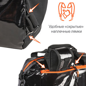 Изображение 7, ADCB011 Сумка изотермическая-рюкзак 19л 31х39х16см черно-оранжевая AIRLINE
