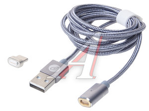 Изображение 2, PRT-038389 Кабель USB Type C 1м серебристый текстиль PARTNER