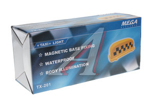 Изображение 3, TX-201 Знак TAXI магнитный с подсветкой 12V оранжевый MEGA ELECTRIC
