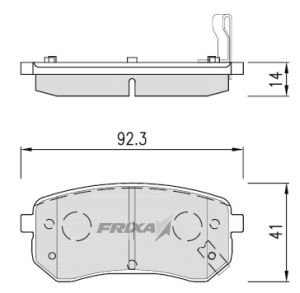 Изображение 1, FPK20R Колодки тормозные HYUNDAI i10 KIA Picanto (04-) задние (4шт.) FRIXA