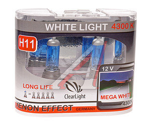 Изображение 1, MLH11WL Лампа 12V H11 55W PGJ19-2 бокс (2шт.) White Light CLEARLIGHT
