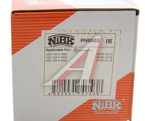 Изображение 5, PN9803 Колодки тормозные SUZUKI SX4 (06-) передние (4шт.) NIBK