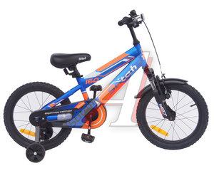 Изображение 1, JK711-16 Велосипед 16" 1-ск. (4-6 лет) оранжевый/голубой STITCH