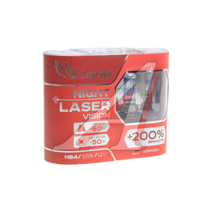Изображение 1, ML9006NLV200 Лампа 12V HB4 55W +200% бокс (2шт.) Night Laser Vision CLEARLIGHT
