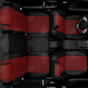 Изображение 7, UEK31-0104 Авточехлы универсальные экокожа черно-красные комплект AVTOLIDER