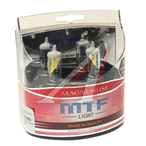 Изображение 1, HM3201 Лампа 12V H4 100/90W P43t 4500K бокс (2шт.) Magnesium MTF