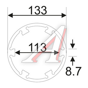Изображение 4, JTC-5261 Головка для задней гайки дифференциала,  d=133мм (MERCEDES,  MAN) JTC