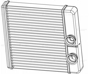 Изображение 6, LRH0194 Радиатор отопителя ВАЗ-2190 (15-) алюминиевый (тип KDAC) LUZAR