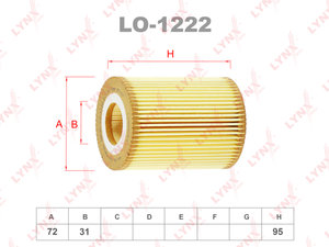 Изображение 1, LO1222 Фильтр масляный MERCEDES C, E, ML, R, G, Sprinter, Vito (3.0 D) LYNX