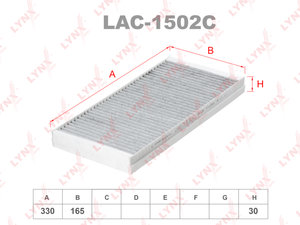 Изображение 1, LAC1502C Фильтр воздушный салона OPEL Signum (03-), Vectra C (02-) LYNX