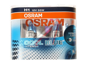 Изображение 2, 64150CBI-HCB Лампа 12V H1 55W P14.5s +20% бокс (2шт.) Cool Blue Intense OSRAM