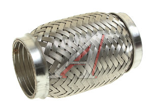Изображение 1, G55120 Гофра глушителя 55x120 в 3-ой оплетке interlock нержавеющая сталь GARDE
