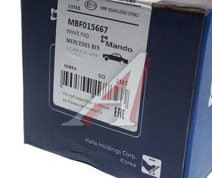 Изображение 4, MBF015667 Колодки тормозные MERCEDES E (W211) (02-) (2.0/3.5) передние (4шт.) MANDO