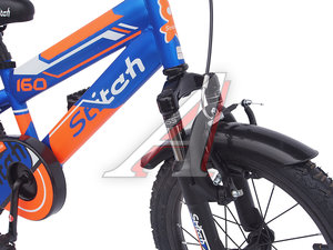 Изображение 4, JK711-16 Велосипед 16" 1-ск. (4-6 лет) оранжевый/голубой STITCH