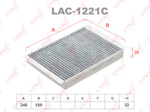Изображение 1, LAC-1221C Фильтр воздушный салона MERCEDES GL (X166), ML (W166) LYNX