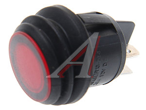 Изображение 1, R13-244B8(red) Выключатель клавиша 2-х позиционный (ON-OFF) круглый светодиодный красный герметичный 12B-16A SCI